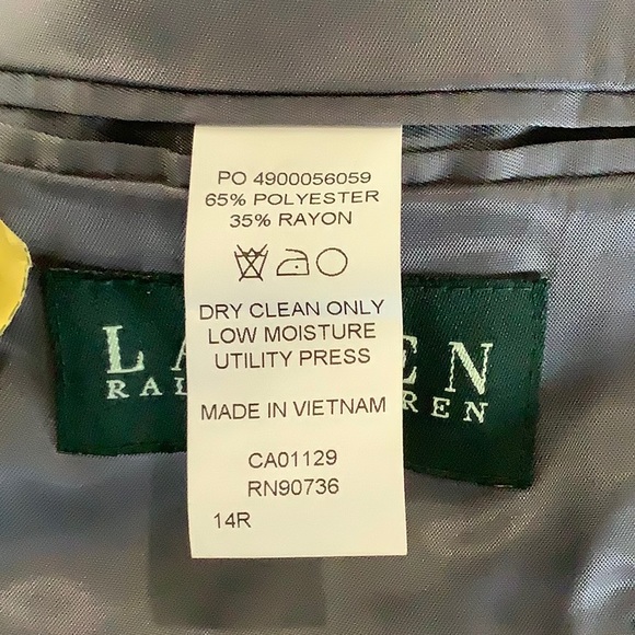 Ralph Lauren heather gray boys blazer size 14 R - Picture 3 of 8